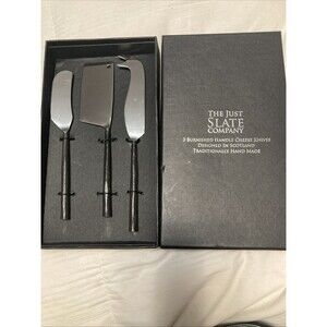 The Just Slate Company 3 Burnished Handle Cheese Knives New In box